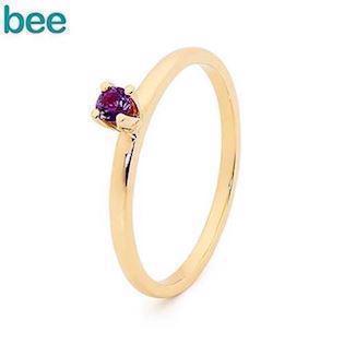 Gold ring in 9 ct. with purple amethyst